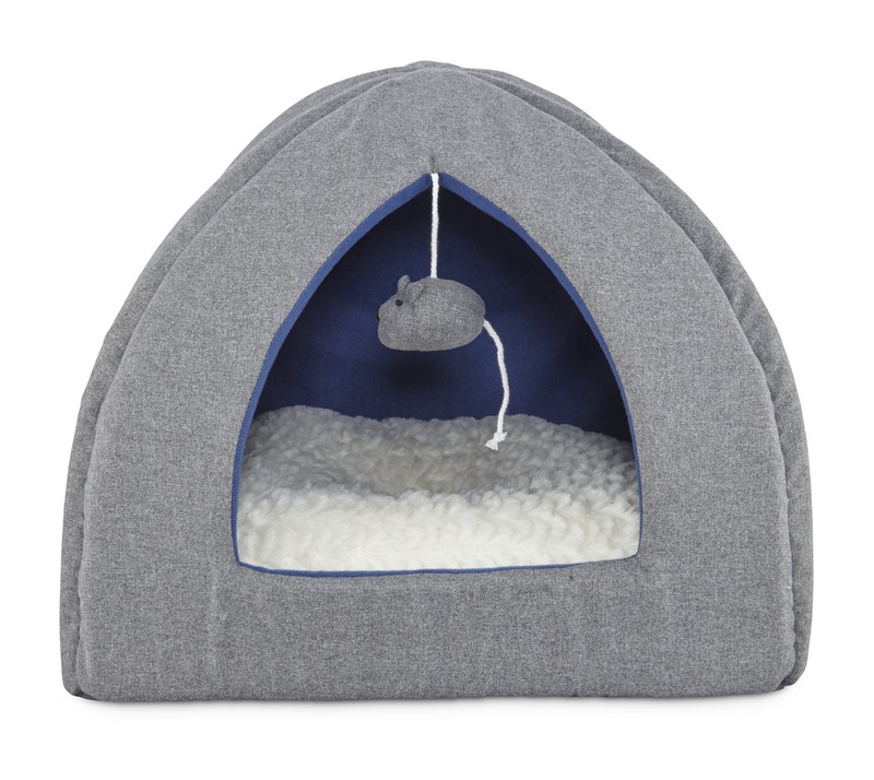 Petco Hooded Igloo Cat Bed, Grey, 16in x 16in Canadian Tire