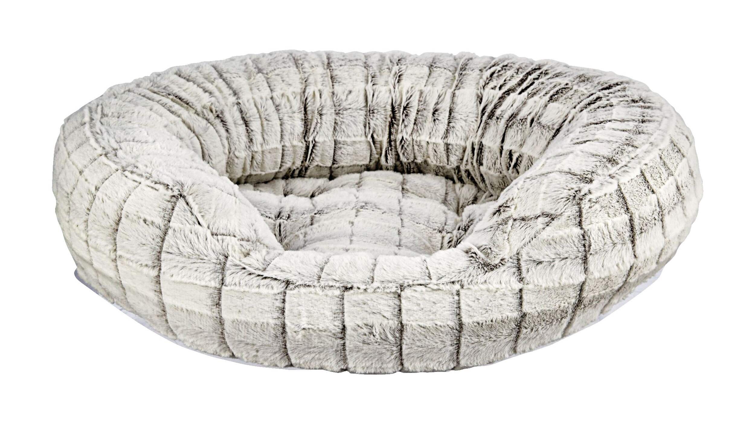 Petco Faux Fur Cat Bed, Washable, Grey, 20 x 18-in Front_Elevated