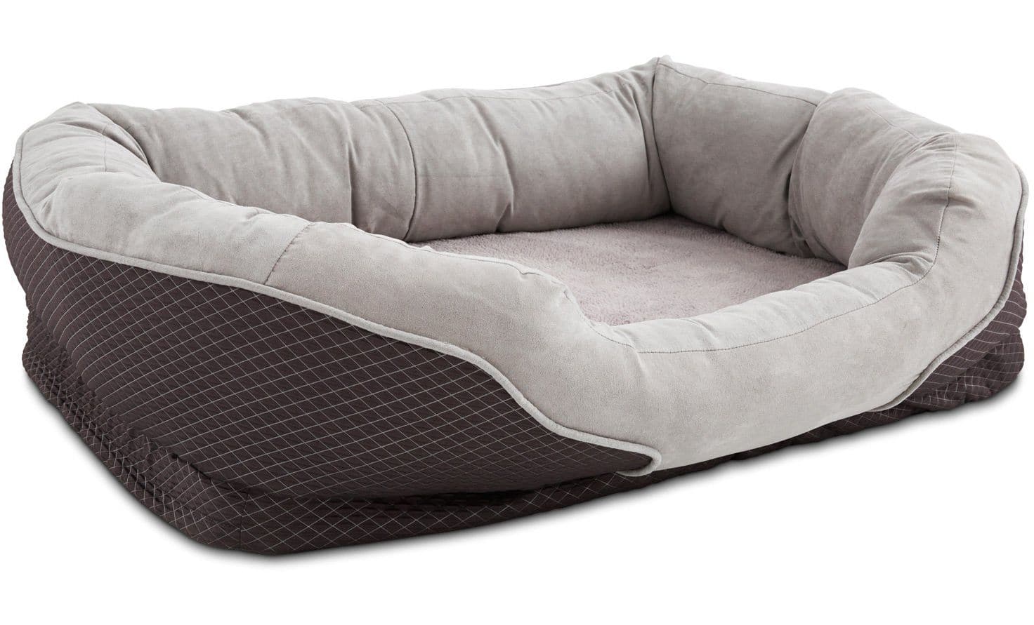 Petco Orthopedic Bolster Dog Bed Washable 40 in x 30 in Grey