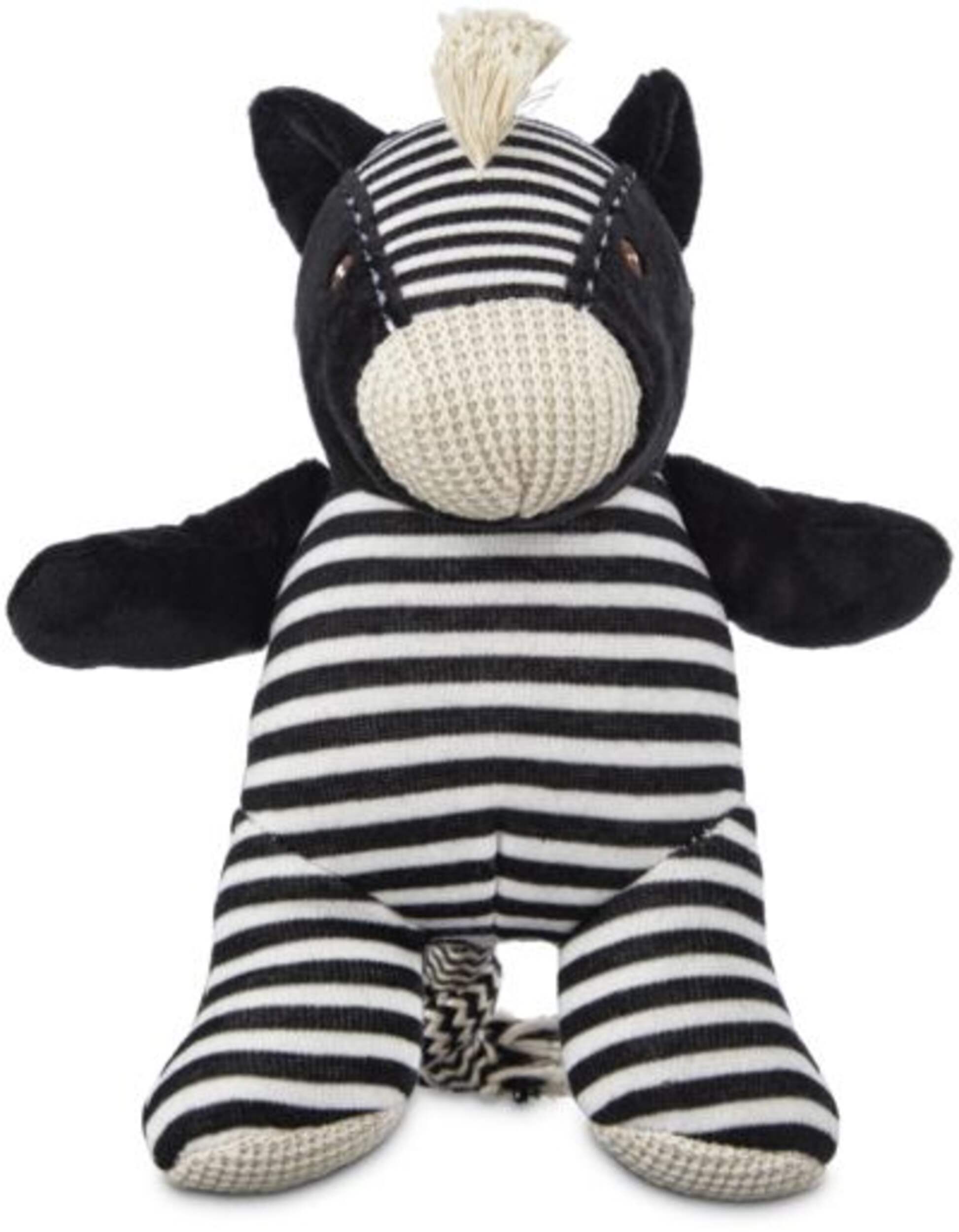 Petco Squeak Plush Zebra Dog Toy, Medium Front_Flat