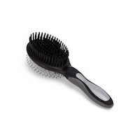 Well & Good Combo Bristle Pet Brush, Large, Black Front_Angled_Right
