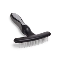 Well & Good Pet Grooming Rake, Black Front_Angled_Right