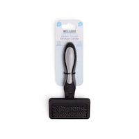 Well & Good Cat Cushion Slicker Brush, 7-in, Black Front_Flat