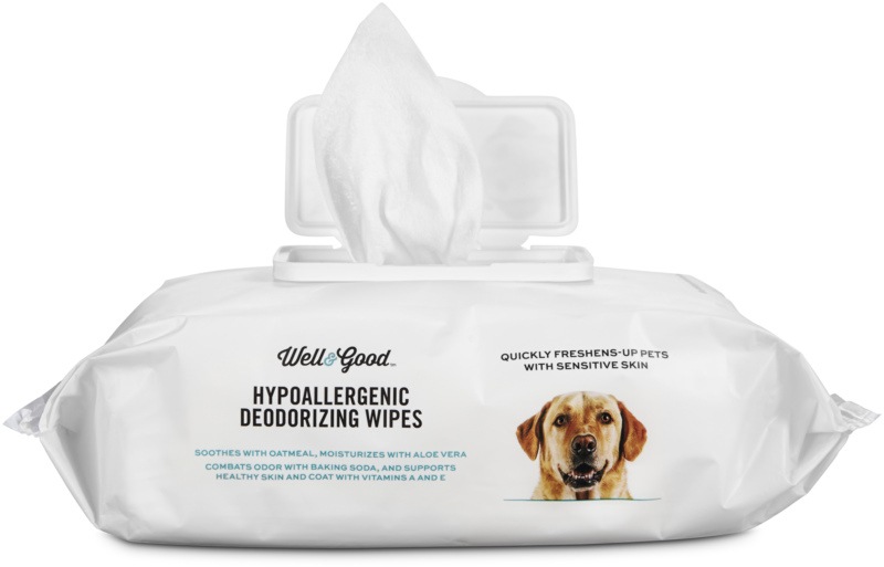 Petco Well & Good Hypoallergenic Deodorizing Dog Wipes, Unscented, 100
