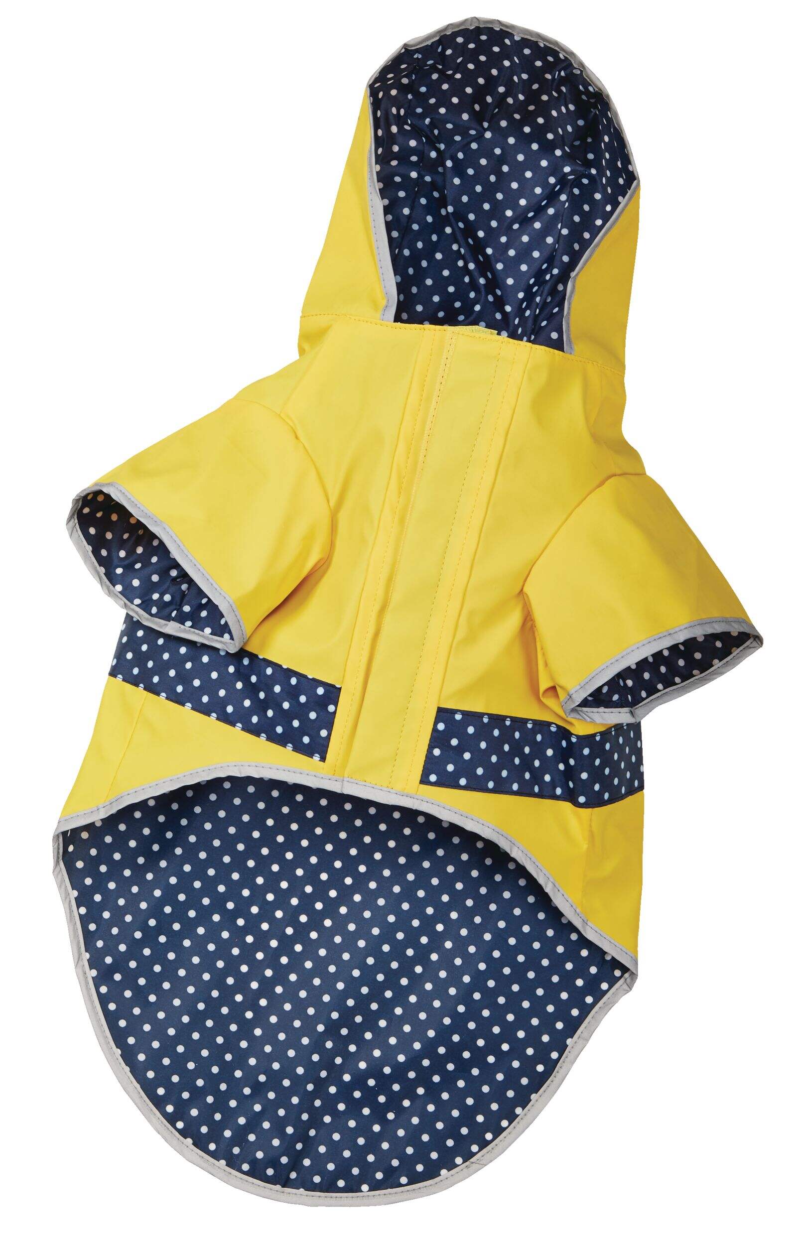 Petco Reversible Dog Raincoat Jacket Hooded, Waterproof with Leash Hole