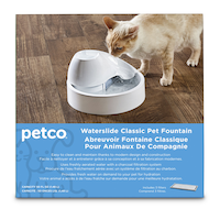 Petco Waterslide Classic Cat Water Fountain, Dishwasher Safe and BPA Free Includes 3 Filters, 50-oz