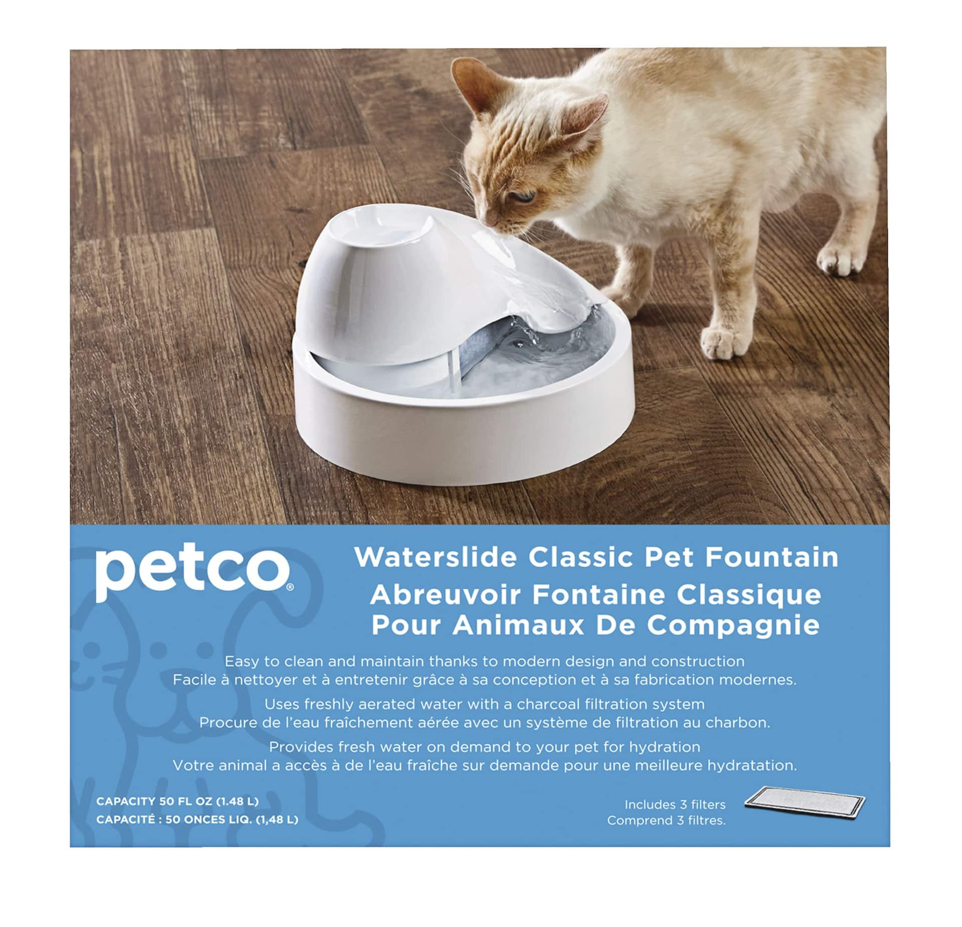 Water fountain for cats 2024 petco