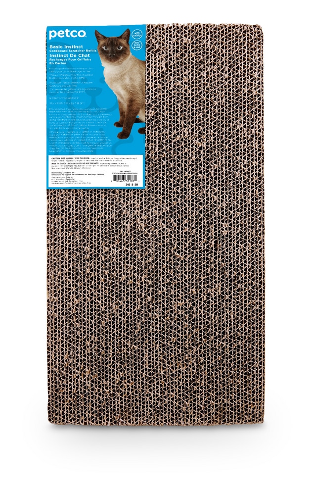 Petco Double Wide Cardboard Cat Scratcher Refills, 10in x 18.5in, 2