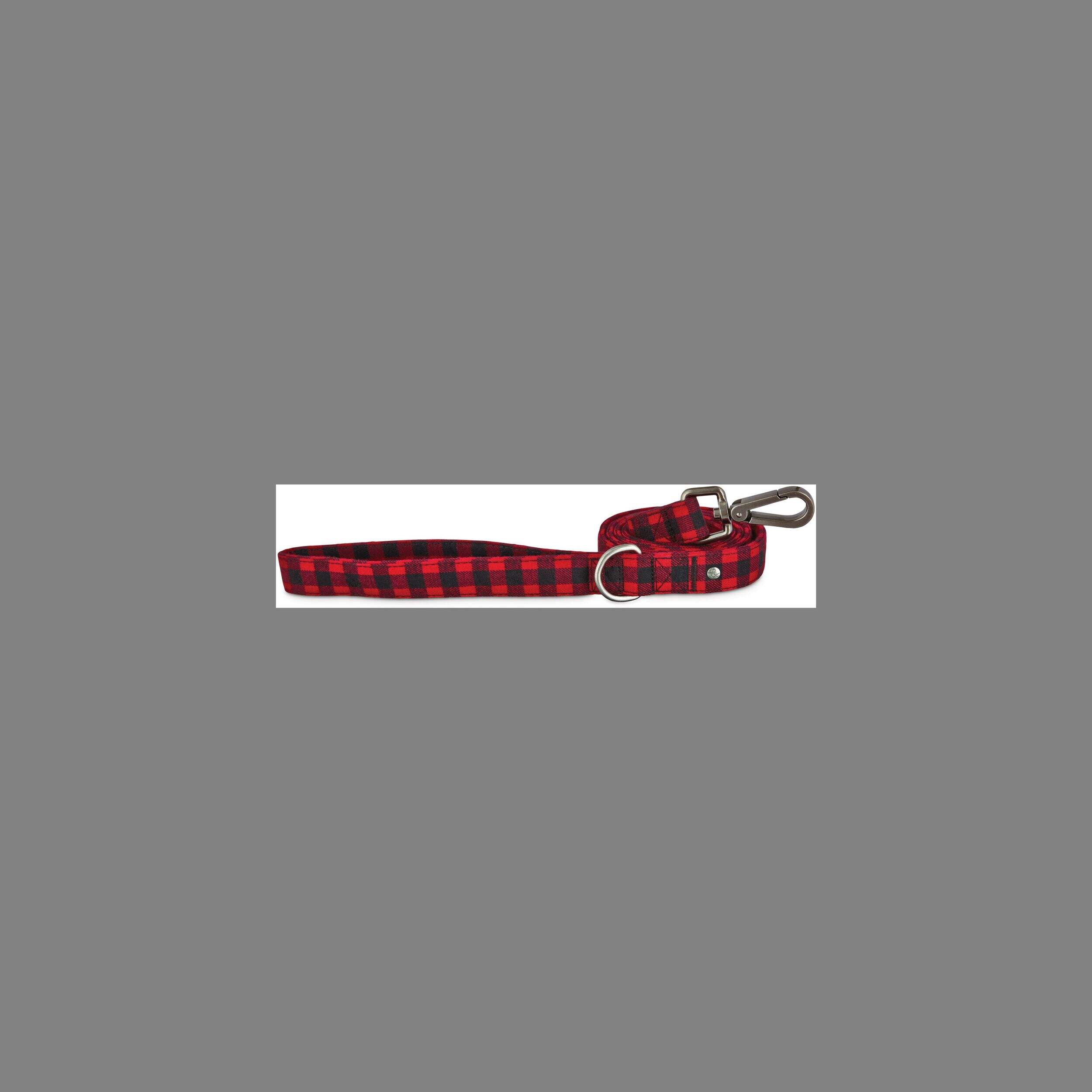 Petco Leather Buffalo Check Plaid Dog Leash, 5-ft Front_Elevated