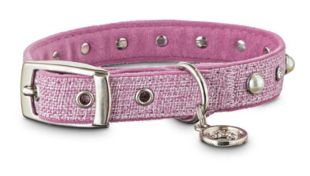 Pink discount tweed collar