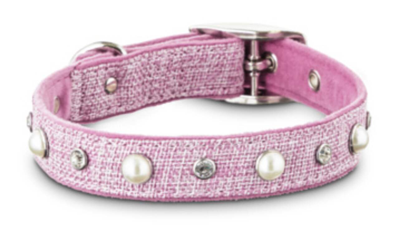 Pink store tweed collar