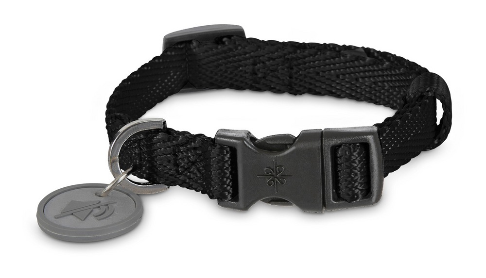Petco Nylon Dog Collar, Adjustable, Includes Tag Muffer, Small, Black