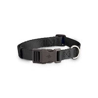 Petco Black Nylon Dog Collar, Adjustable, Includes Tag Muffler, Medium Front_Elevated