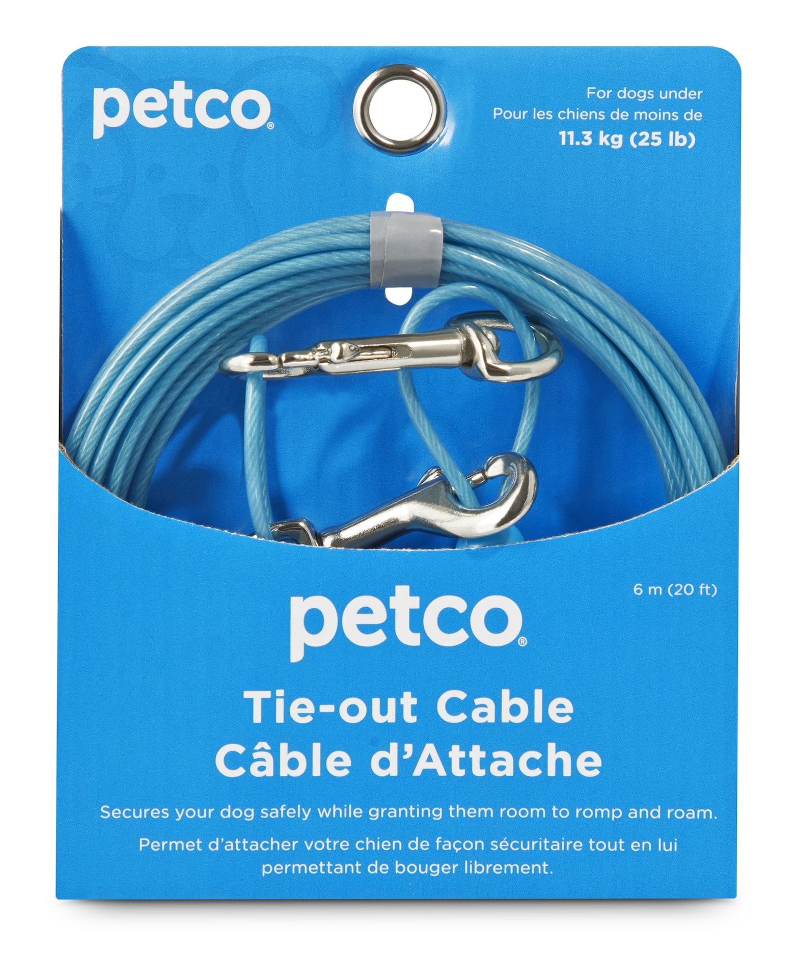 Petco Dog Tie Out Cable 20 ft Small Blue Canadian Tire