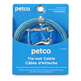 Petco Dog Tie Out Cable, 20-ft, Small, Blue Front_Flat