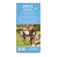 Petco Black No-Pull Dog Head Halter, Adjustable, Large Front_Flat