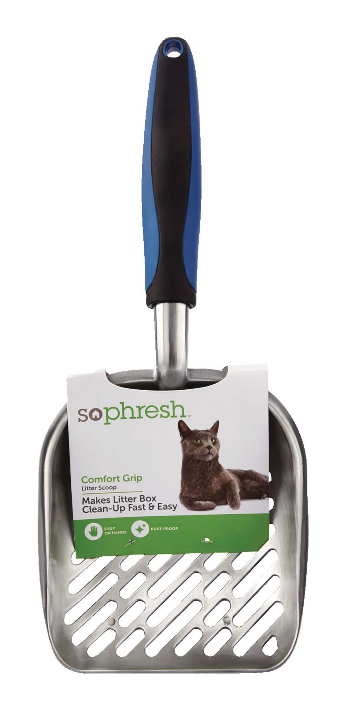 So Phresh Metal Cat Litter Scoop with Comfort Grip Front_Flat