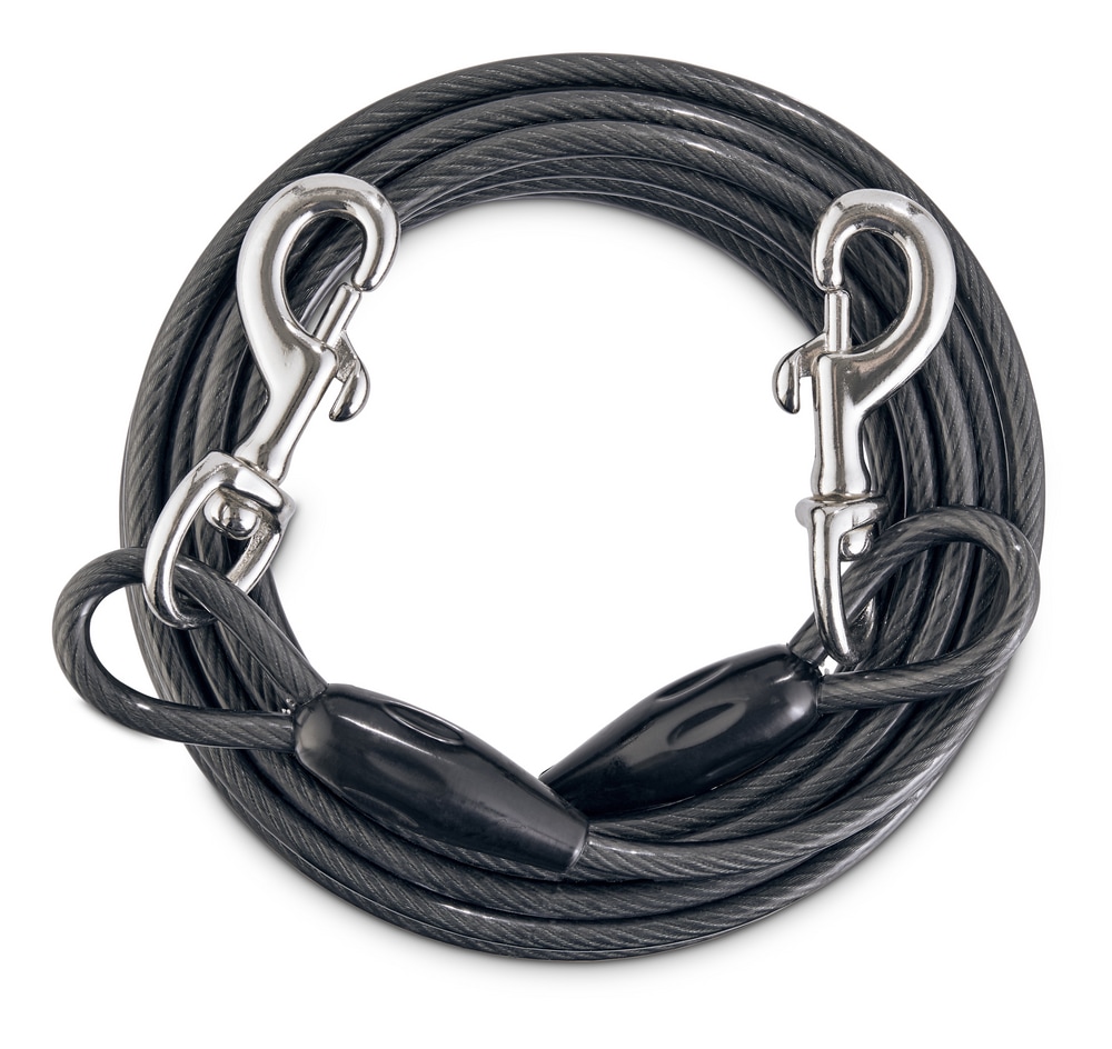 Petco FreeToFlex Dog Tie Out Cable, 20ft, 2XLarge, Black Canadian