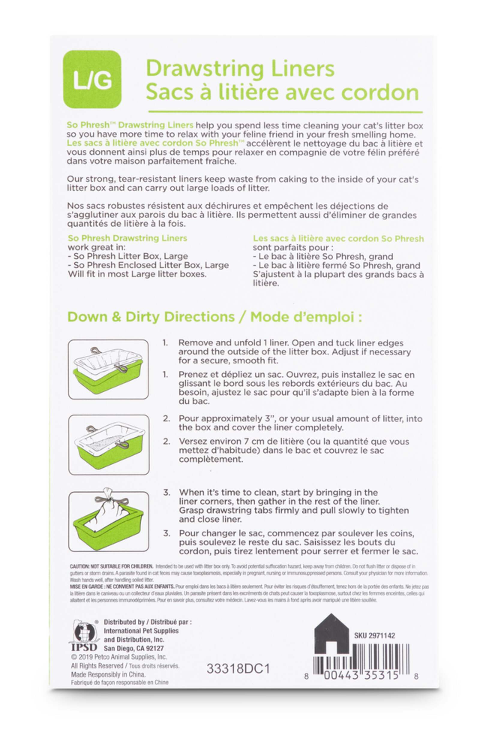 So Phresh Drawstring Cat Litter Box Liners, Large, 40ct Canadian Tire