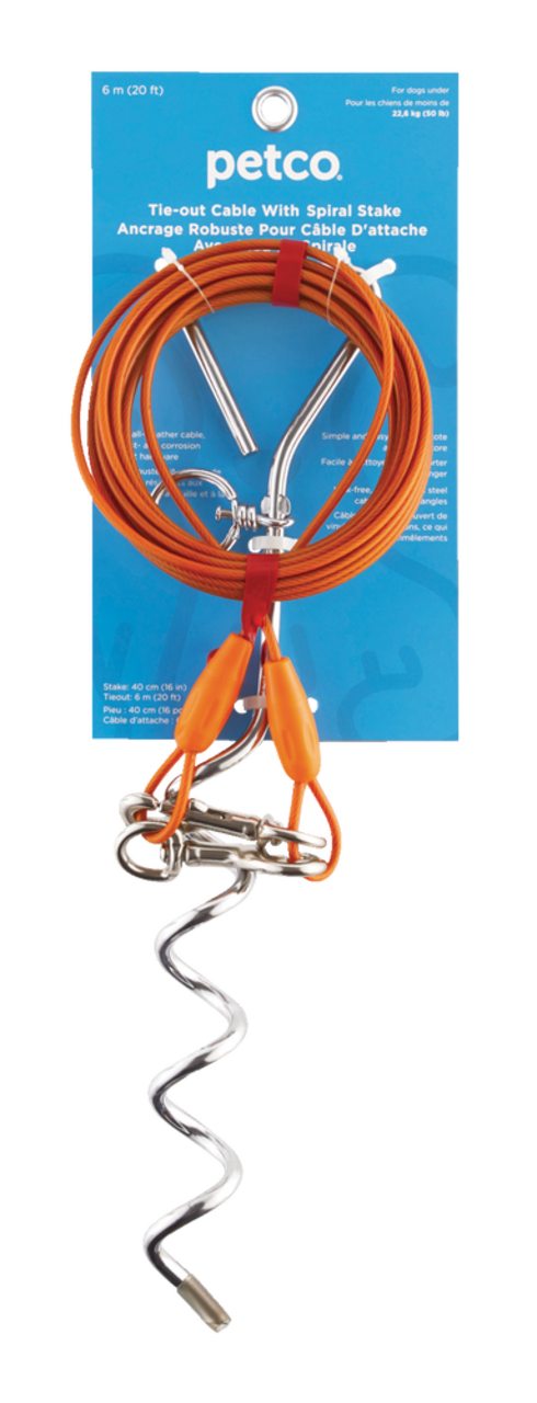 Dog cable top and stake