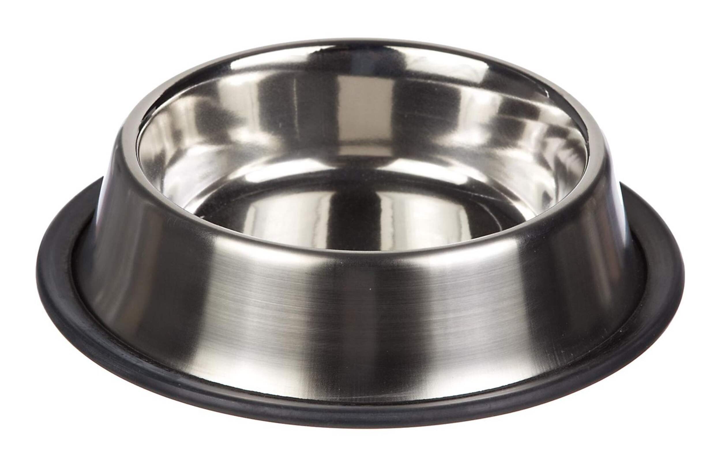 Petco Brushed Stainless Steel Cat Bowl, Dishwasher Safe and Non-Skid, 1-Cup Overhead_Plunge