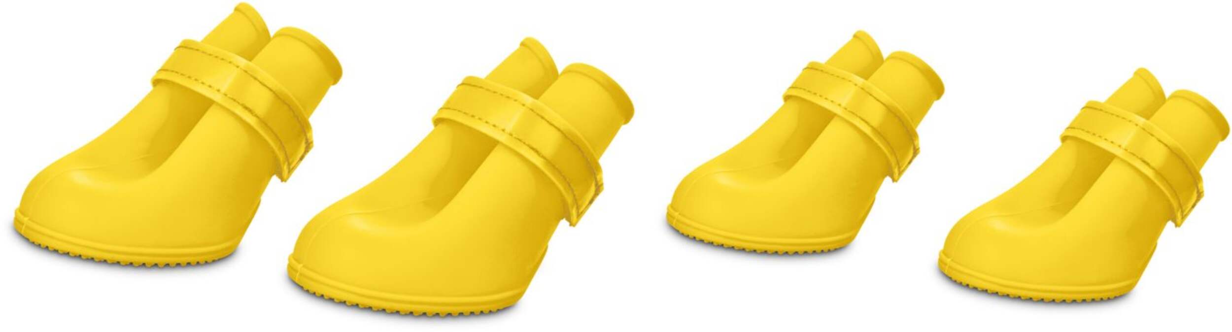 Bottes en silicone pour chiens Petco, à l'épreuve de l'eau, moyen, jaune Front_Angled_Left