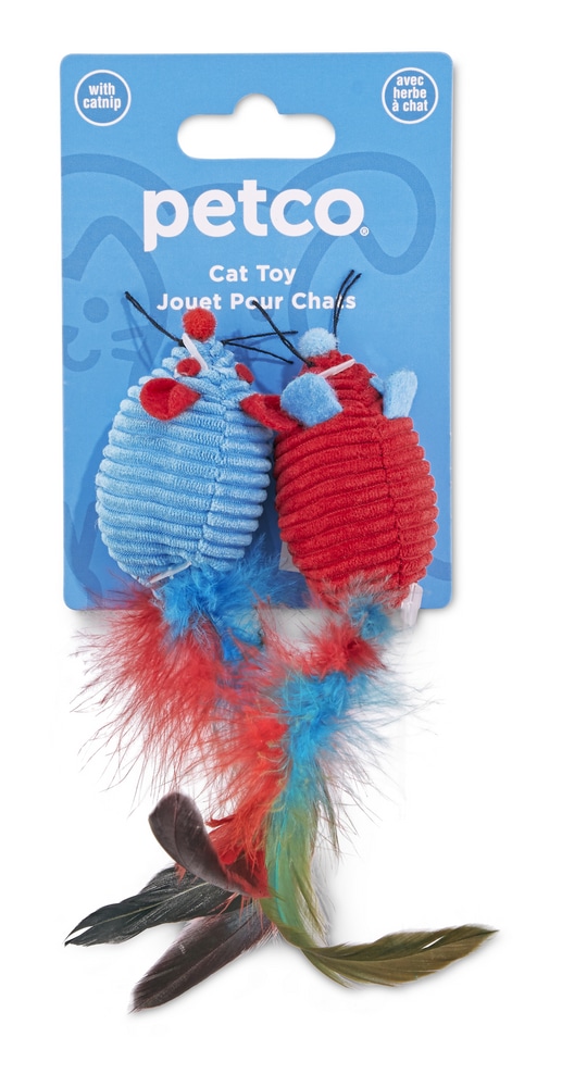 Petco Feathered Fancy Mice Cat Toys with Catnip, 3pk Canadian Tire