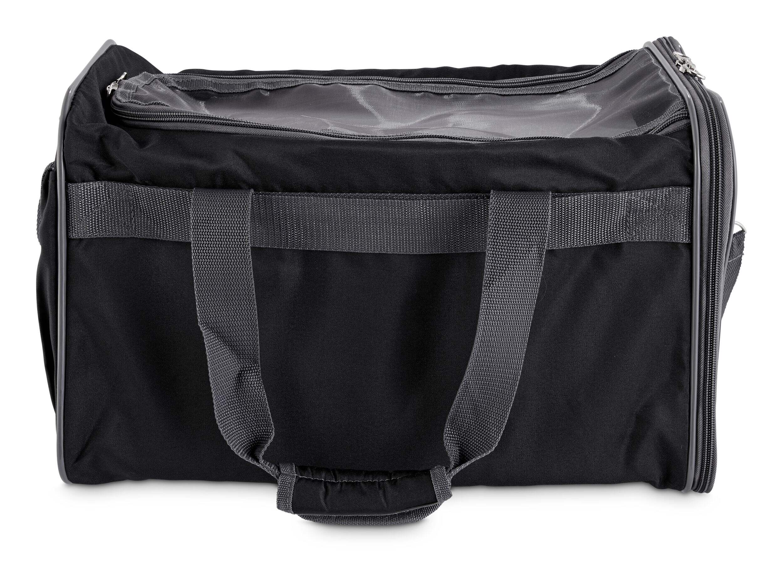 Petco Basic Pet Carrier, Collapsible and Foldable, Black Front_Elevated