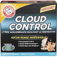 Litière agglomérante Arm & Hammer Cloud Control Platinum Multi-chat, contrôle des odeurs, 8,6 kg Front_Elevated