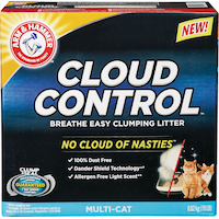Arm & Hammer Cloud Control Platinum Multi-Cat Clumping Cat Litter, Odour Control, 8.6kg Front_Elevated