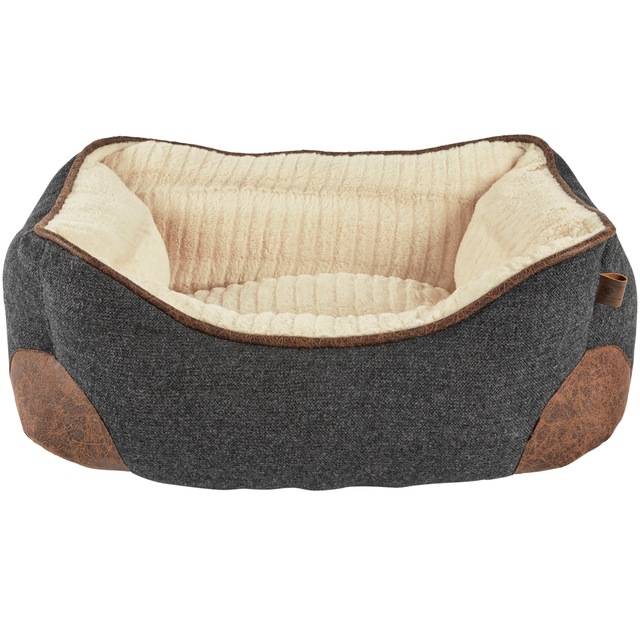 Petco Nester Memory Foam Dog Bed, Washable, 24in x 18in, Grey