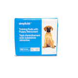 Simplicité Odour-Control Dog Training Pads, Leak-proof, 30-in x 36-in, 55-pk Front_Flat