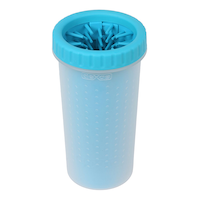 Dexas MudBuster Portable Dog Paw Cleaner with Silicone Bristles, Large, Blue Overhead_Plunge