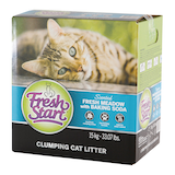 Litière agglomérante Fresh Start, parfumée avec bicarbonate de soude, 15 kg Front_Angled_Left