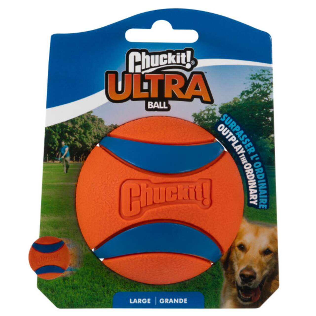 Grande balle de tennis orange pour chien