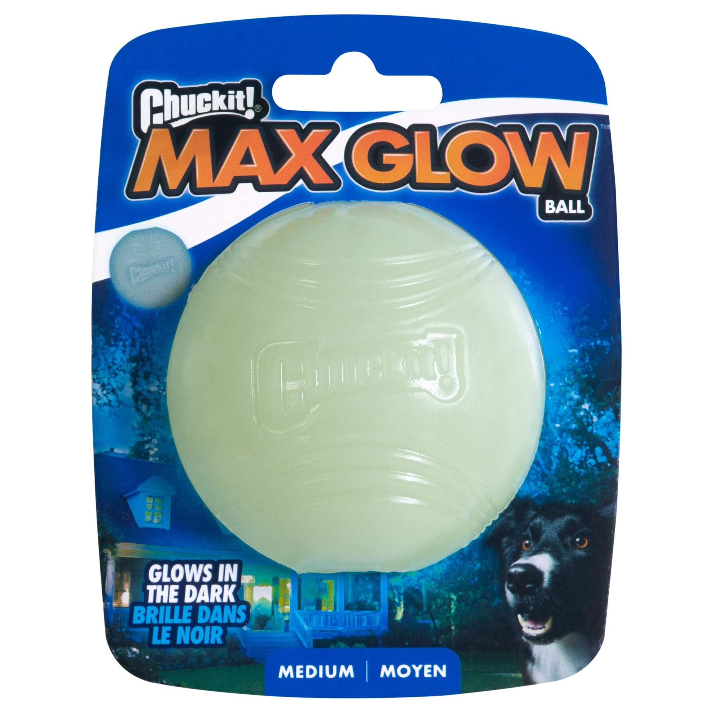 Balle brillante Chuckit!, moyenne Front_Flat