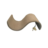 PAWS UP! Cat Scratch Scroll with Teaser Toy, 18.9-in  x 11-in x 7-in, Brown Front_Elevated