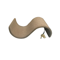 PAWS UP! Cat Scratch Scroll with Teaser Toy, 18.9-in  x 11-in x 7-in, Brown Front_Elevated