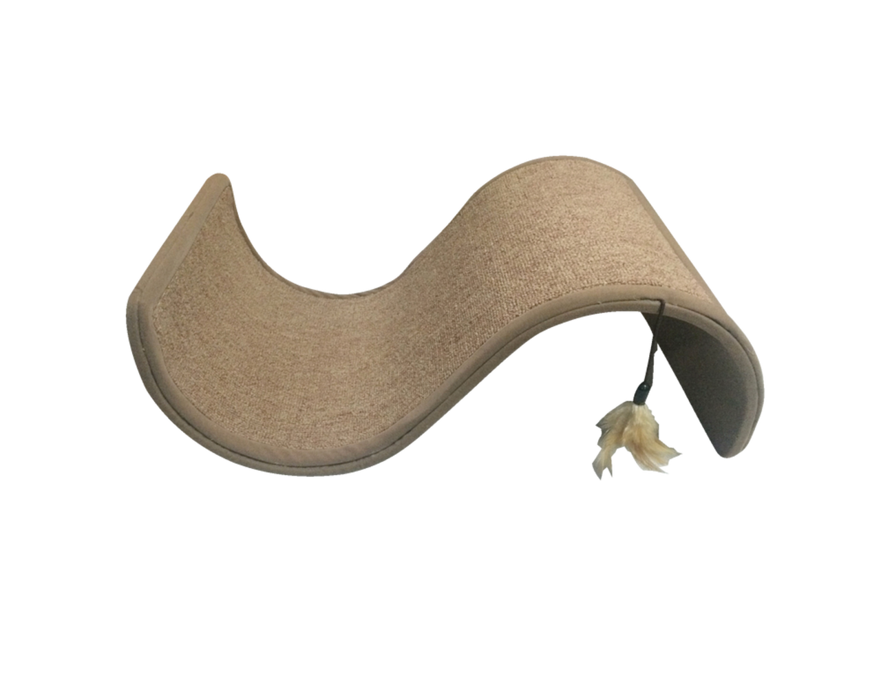 PAWS UP Cat Scratch Scroll with Teaser Toy 18.9 in x 11 in x 7