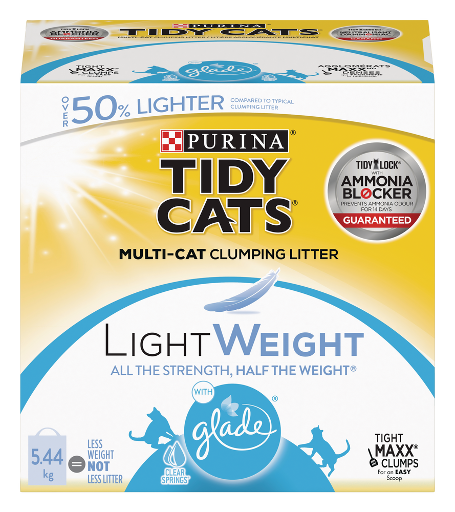 Litière agglomérante Multichat Poids Plume Purina Tidy Cats avec