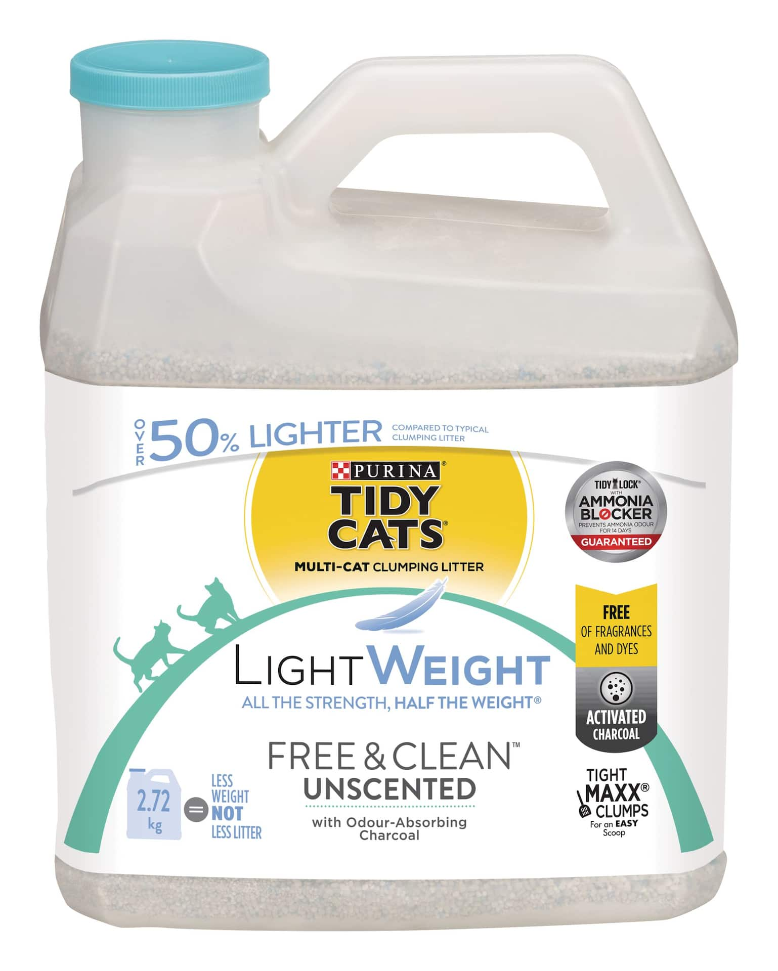 Purina Tidy Cats Lightweight Free Clean Multi Cat Clumping Cat Litter Unscented 2.72 kg