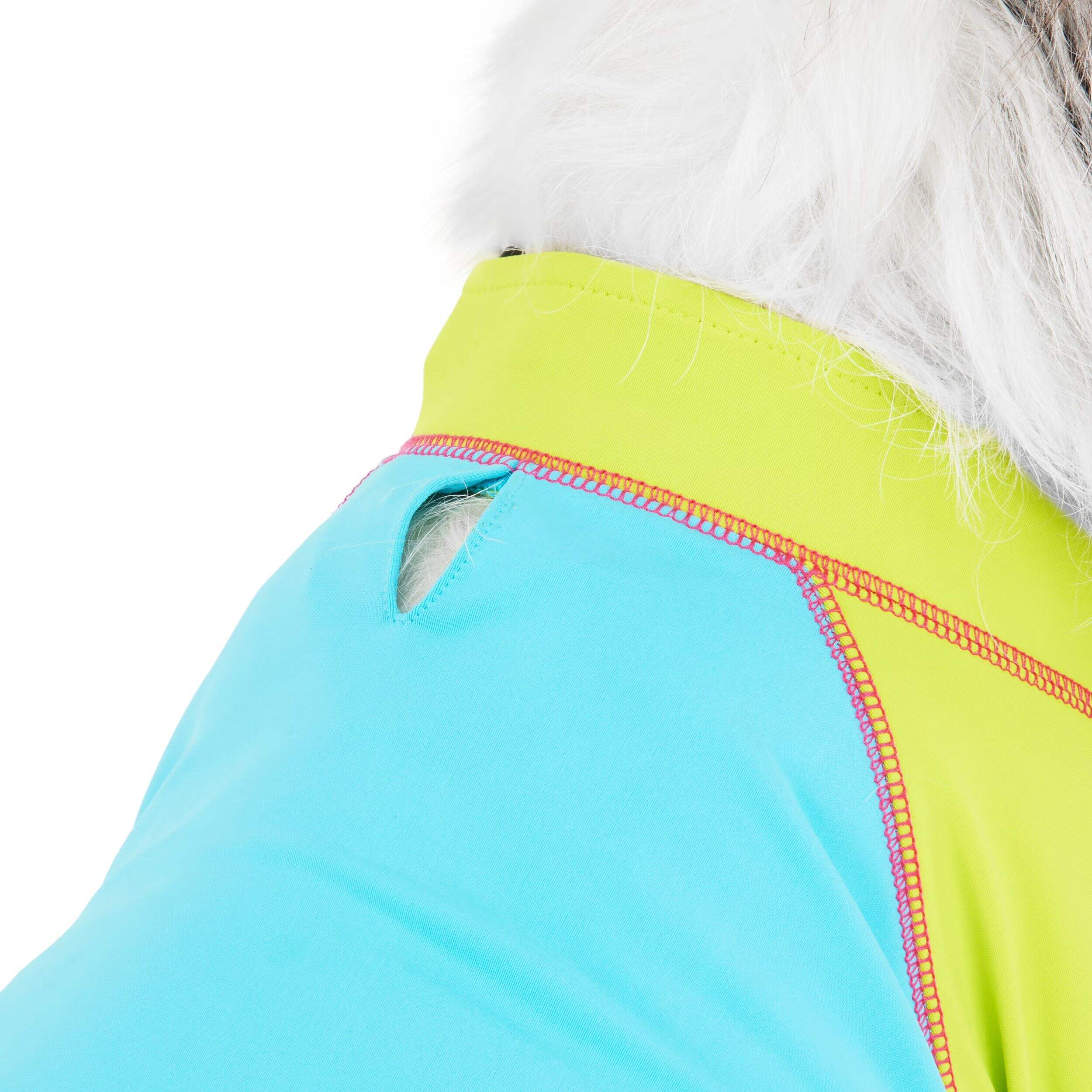 Petco WaterResistant Cooling RashGuard Vest for Dogs, Blue/Green