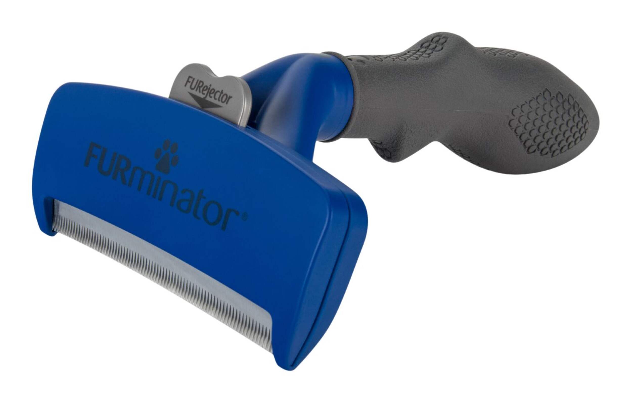 Nature's Miracle FURminator Undercoat Deshedding Tool for Dogs, Long Hair, Large Dog, Blue Front_Three_Fourths_Angled_Left