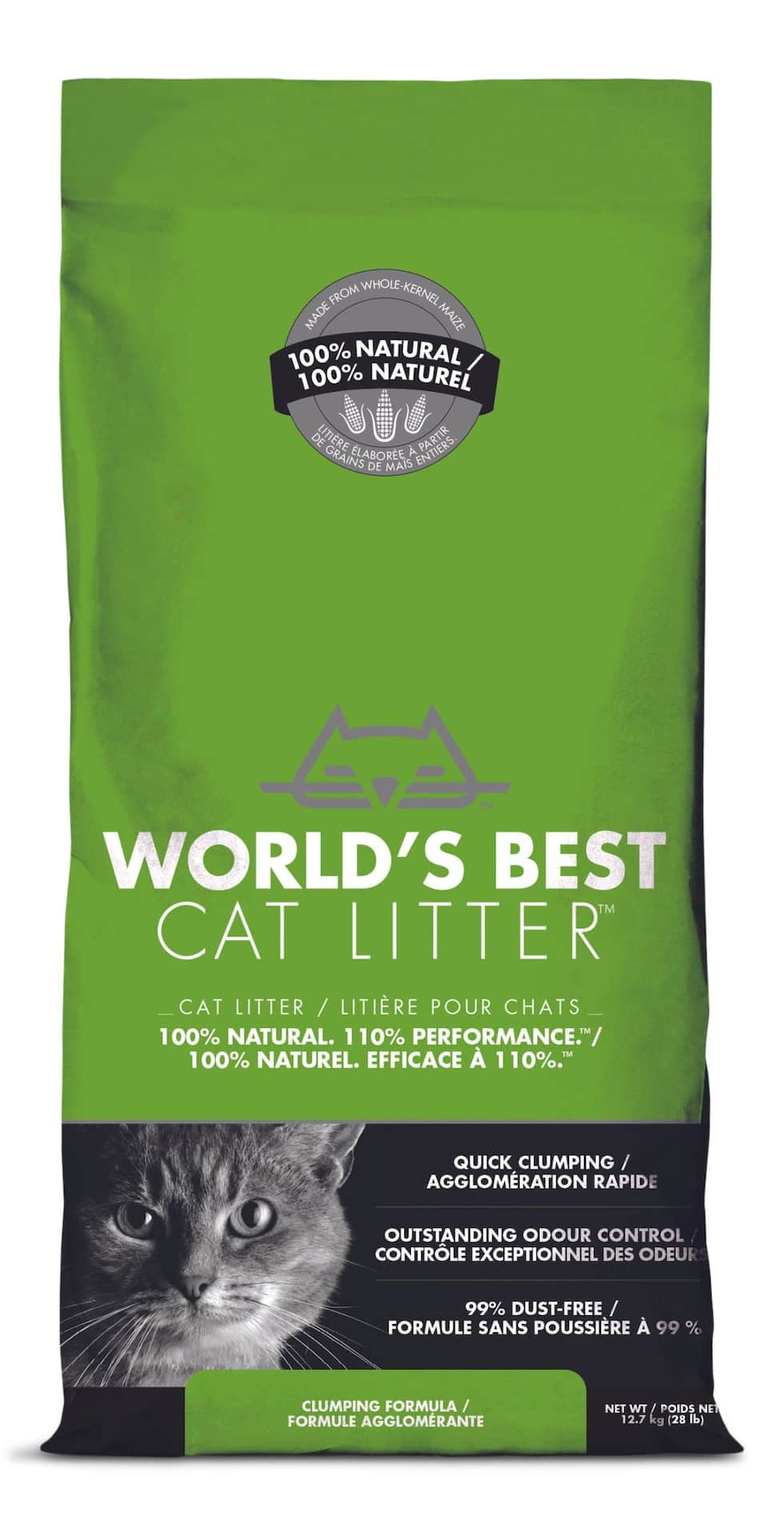 World s Best Natural Clumping Cat Litter Formula Unscented 12.7 kg