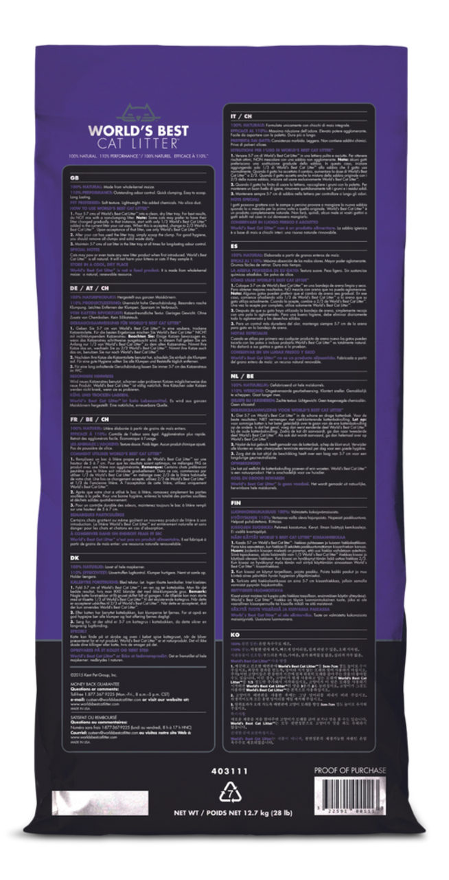 World's best cat litter lavender 28 lb sales bag