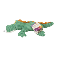 TrustyPup Durable Plush Alligator Dog Toy with Silent Squeaker Side_Left