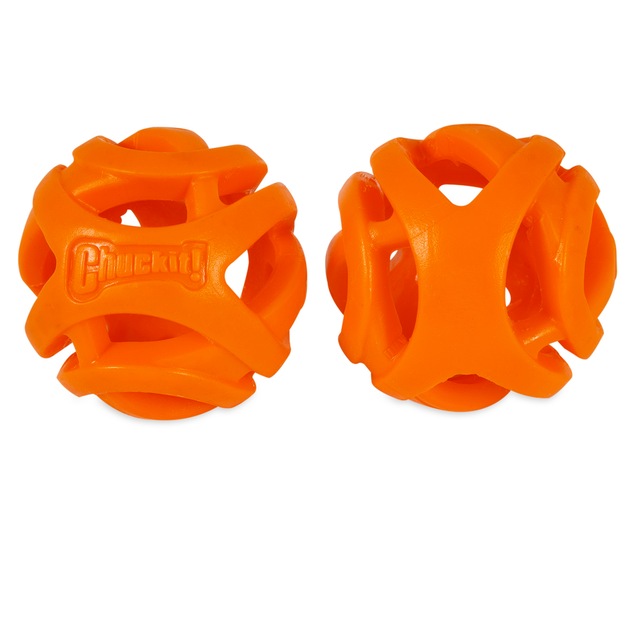Chuckit! Breathe Right Fetch Ball Dog Toys, Medium, 2pk, Orange