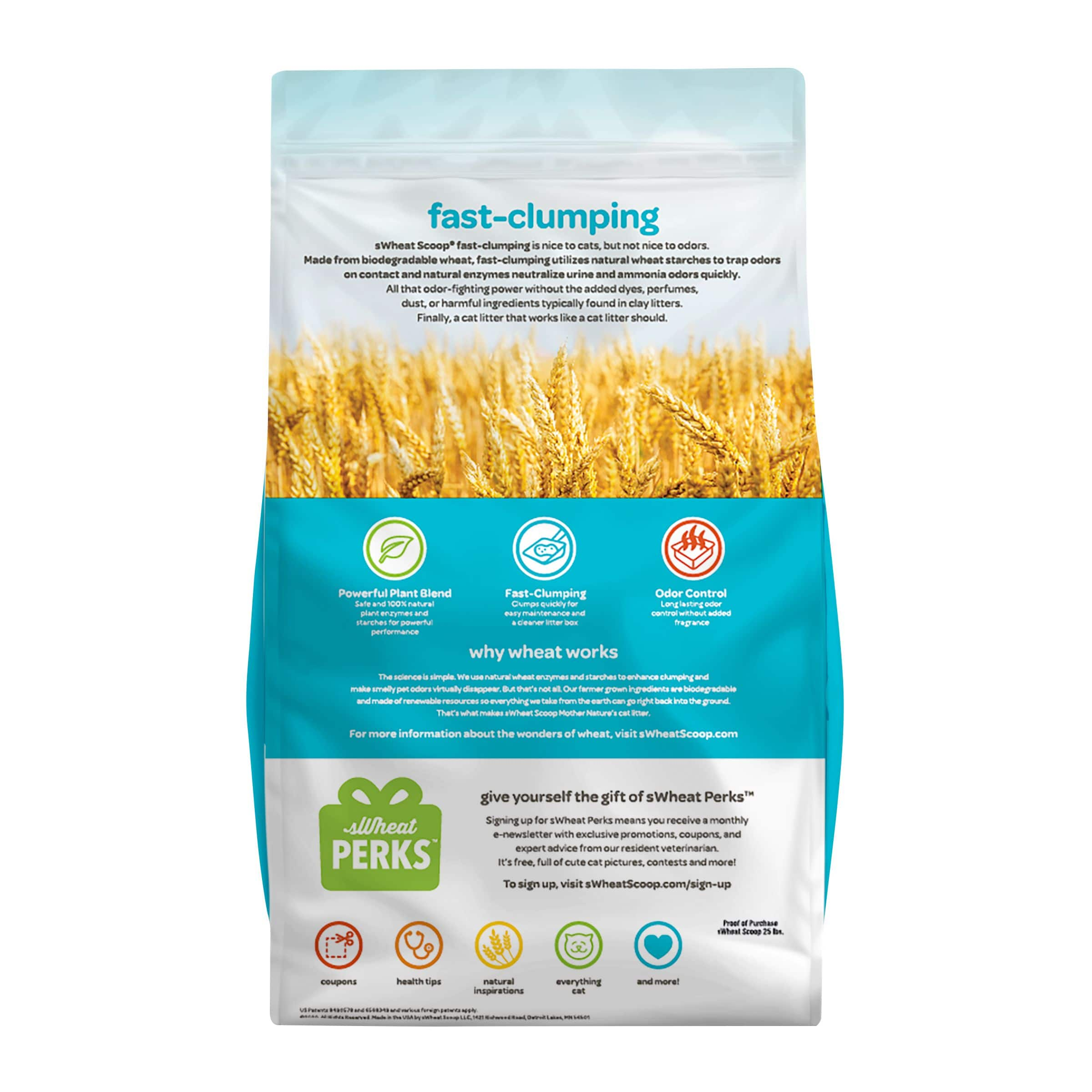 sWheat Scoop Wheat Based Natural Fast Clumping Cat Litter 11.3 kg