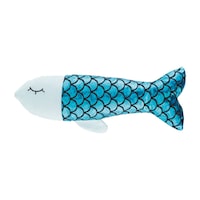 Petco Fish Kicker Cat Toy with Catnip, Blue Front_Flat
