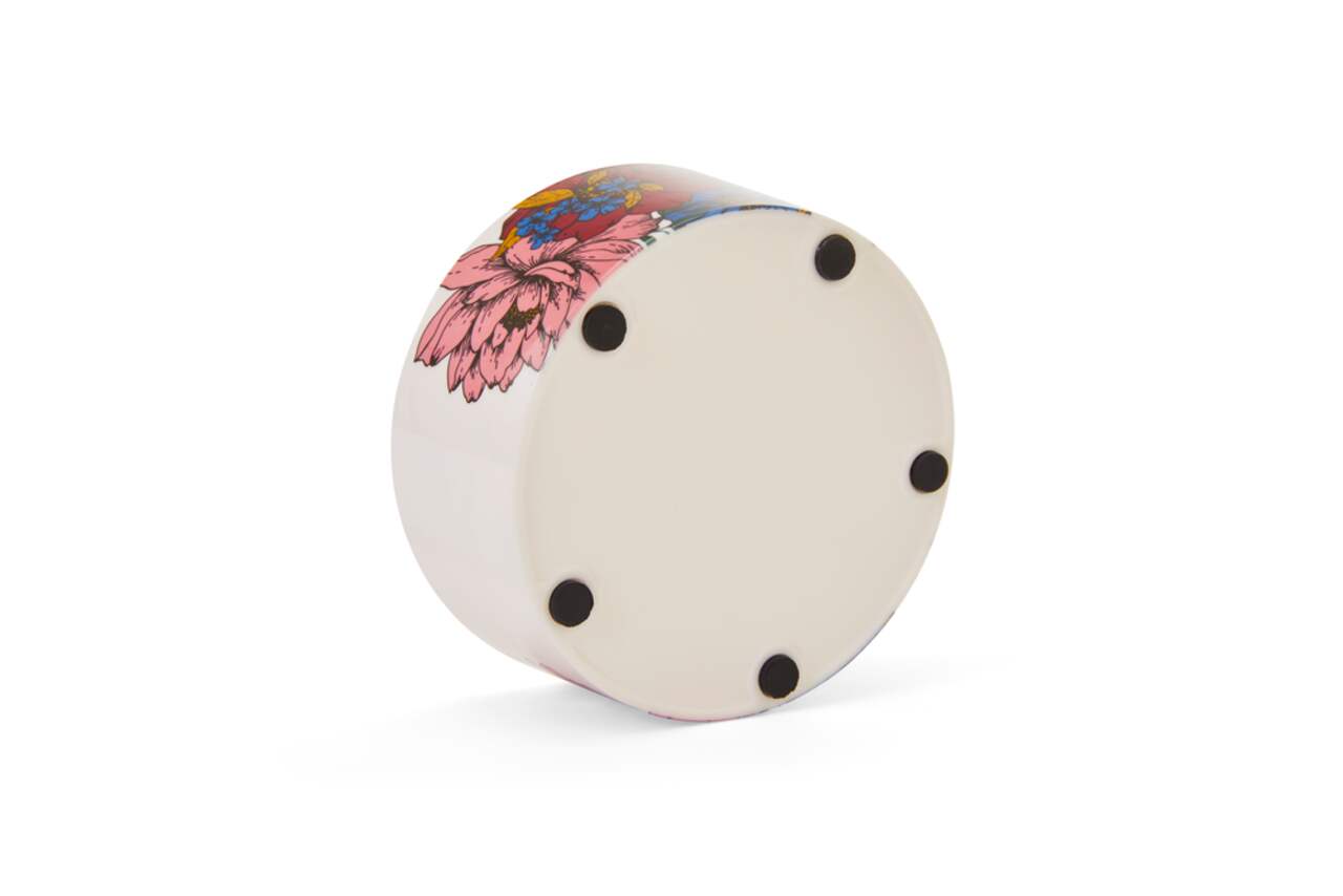 Petco Floral Melamine Cat Bowl Dishwasher Safe 1 Cup White